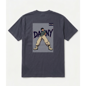 Oversized Drop Shoulder - Printed Drafted Shirt - NAVY
