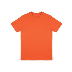 Solid Draft Crew Neck T-Shirt - ORANGE