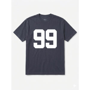 Oversized Drop Shoulder - PRINTED JERSEY - NAVY